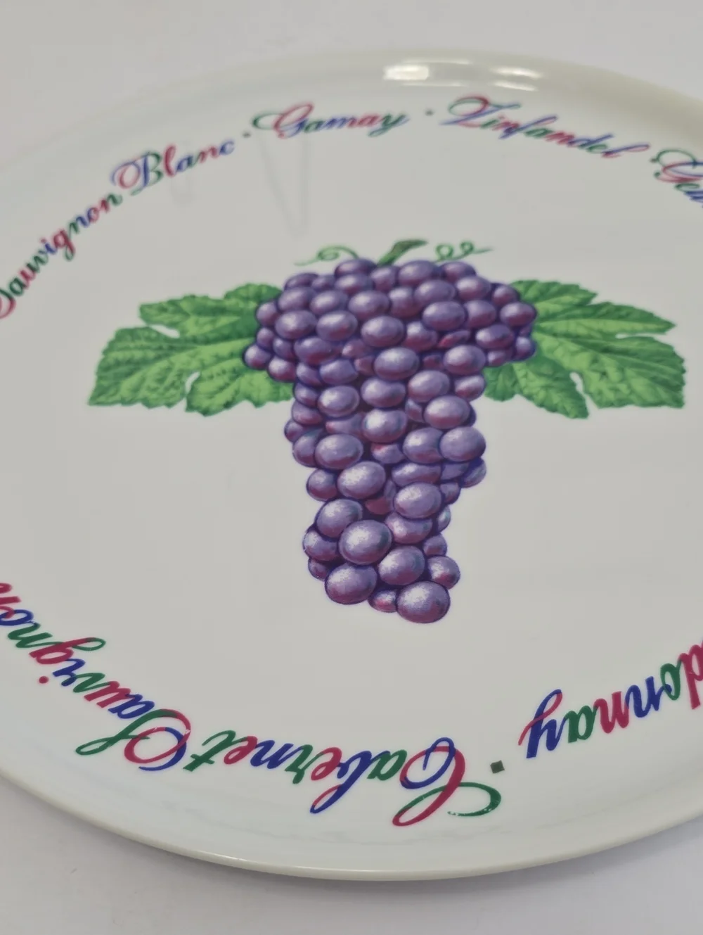 Vintage Dept 56 Vineyard Cheese Platter Tray By Cheryl Johnson Japan